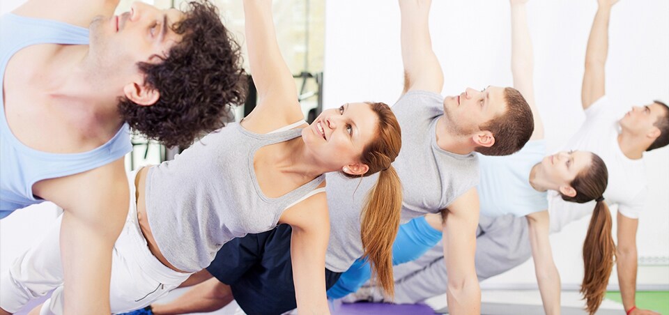 Women doing Yoga